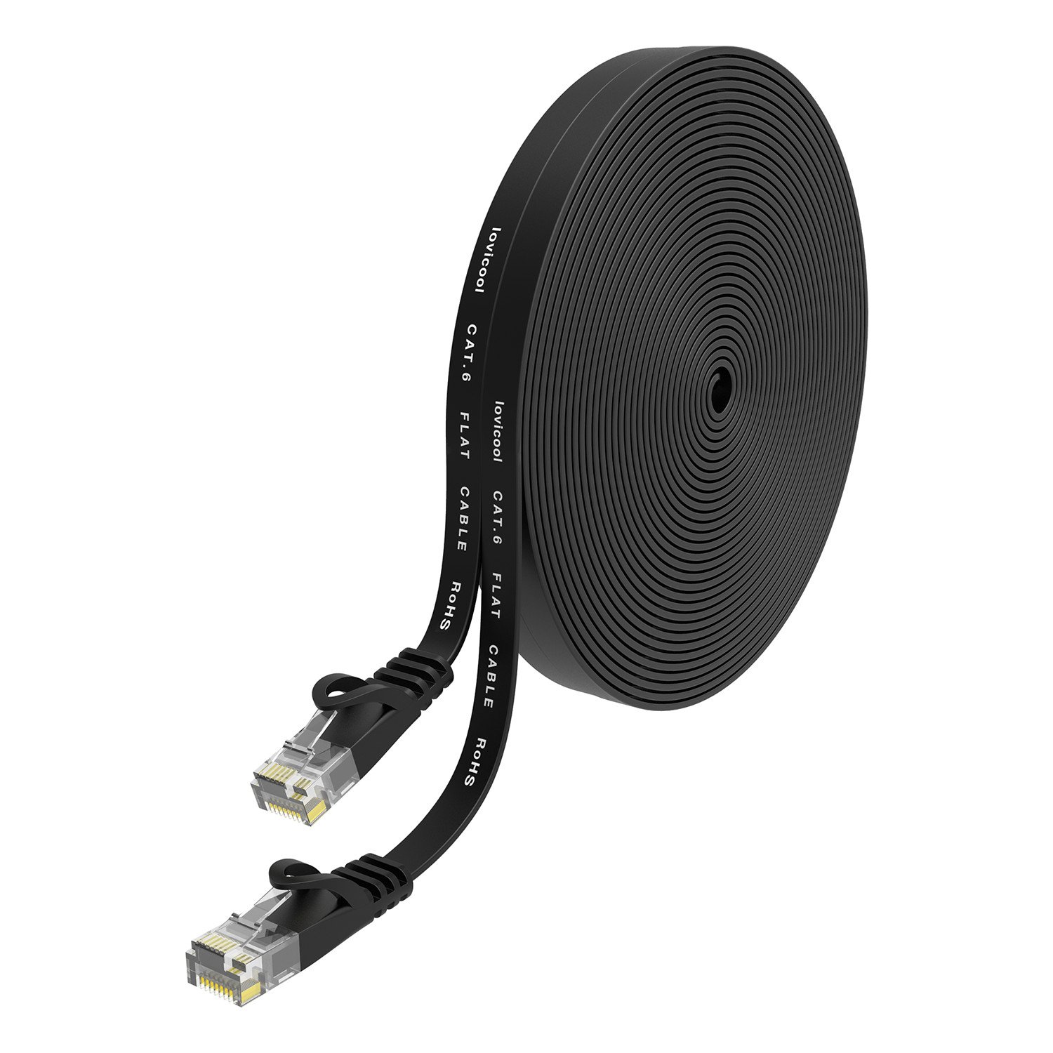(未使用･未開封品)lovicool LANケーブル イーサネットケーブル CAT6準拠 ウルトラフラットケーブル RJ45コネクタ ギガビット 爪折れ防止 やわらか 100フット 30m Amazon.co.jp: LANケーブル イーサネットケーブル CAT6準拠